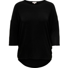 Only Curve Amour 3/4 Jersey Top Black, Black, L, Women