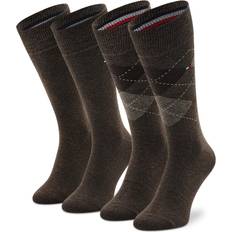 Tommy Hilfiger 2er-Set hohe Herrensocken 100001495 Braun