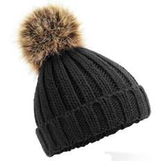 Pelz Accessoires Beechfield Fur Pom Pom Chunky Beanie