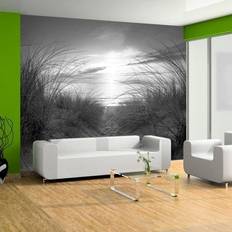 Artgeist Fototapet beach black and white 250 x 175 cm