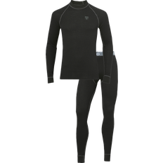 Merinovilla Alusasusetit Termo Wool Set Round Neck Long Johns - Black