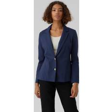 3XL - Donna Blazer Vero Moda VMEVA LS Slim Blazer W. Gold Button - Marine