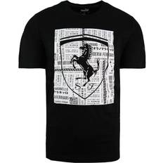 Puma tshirt ferrari Puma scuderia ferrari big shield crew neck short sleeve mens black tee 577854 01