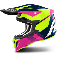 Motorcycle Equipment Airoh Motorradhelm Strycker Blazer blau/pink glänzend