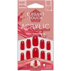 Elegant Touch False Nails Acrylic Poppy Pomegranate