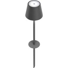 Lampes sur Pied Zafferano Poldina Lampe Sur Piquet LED Batterie, Gris Éclairage au Sol