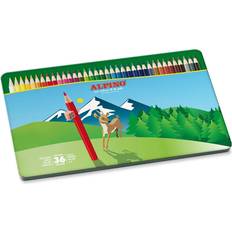 Lápices de Color Alpino Buntstifte 36 Stück Buntstifte für Kinder Zeichnen und Farben mit leuchtenden Farben Schulmaterial Metallstifte