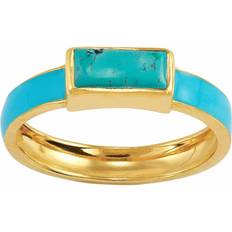 Turquoise Rings Silpada 'building blocks' turquoise ring in 18k gold-plated silver