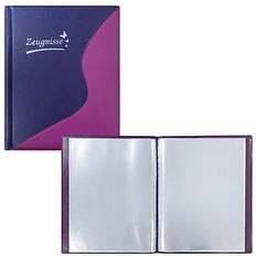 20102 Certificate Folder DIN A4 12 Pockets Indelible Purple Document Folder Pack of 1