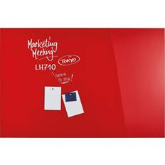 Bacheche in vetro Magnetoplan Lavagna Magnetica In Vetro Design 1500 mm x 1000 mm Rosso