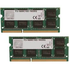 16 GB - 1600 MHz - SO-DIMM DDR3 RAM Memory G.Skill Standard SO-DIMM DDR3 1600MHz 2x8GB (F3-1600C10D-16GSQ)