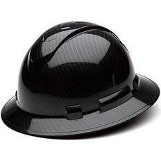 Headgear Pyramex Full Brim RIDGELINE Hard Hat Shiny Black Graphite Pattern Point Suspension