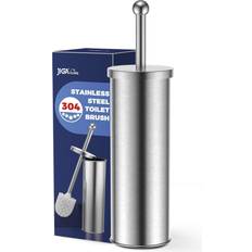 Silver Toilet Brushes JIGA Toilet Brush and Holder Stainless Steel
