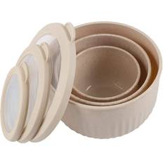 Kitchen Accessories Classic Cuisine Set of 3 Bowls with Lids Eco-Conscious Essentials Microwave Kitchenware