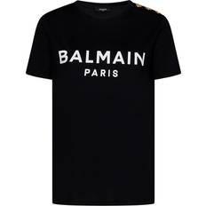 Balmain EF0LB039KI420PA 関税送料込 Balmain Leather Bomber Fit Jacket with Logoed Elastic Band