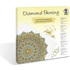 Orange Diamond Paintings Ursus Diamond Painting "Diamantane Mandala Set 7" mit orange gelb