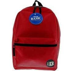 Red School Bags Bazic Backpack 16 Burgundy BAZ1039 Polyester Quill Burgundy