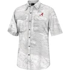 Colosseum Men's White Alabama Crimson Tide Realtree Aspect Charter Full-Button Fishing Shirt