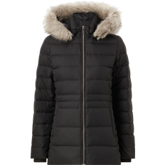 Tommy hilfiger black fur Barnskor Tommy Hilfiger Faux Fur Hood Down-Filled Jacket BLACK