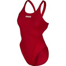 Red - Women Swimsuits Arena Womens Solid Team Maxlife Swimsuit - Red/White