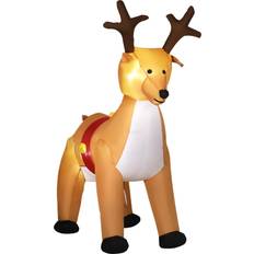 Interior Details Homcom 6ft Christmas Inflatable Reindeer Blow Up Yard Decoration