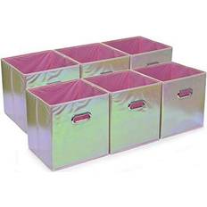 Pink Storage Boxes Handy Laundry Foldable Cube Bins Storage Box