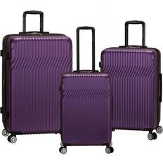 Purple spinner luggage set Rockland Pista Hardside Spinner Wheel