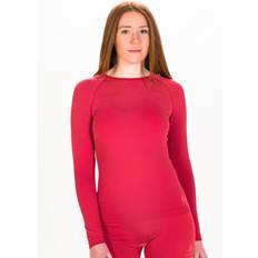 Femme - Rouge Hauts de Couche de Base Odlo BL Top Crew Neck Performance Light Eco Haut Manches Longues Femmes - Rouge