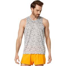 Camouflage - Men Tank Tops Saucony Stopwatch Graphic Singlet Lunar Rock Camo Print Men's Clothing Gray