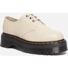 Beige - Women Derby Dr. Martens 1461 II Pisa Leather Platform Shoes - Cream