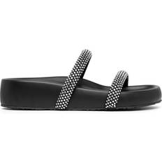 Gianvito Rossi Slides Gianvito Rossi Croisette Flat Slides black_black