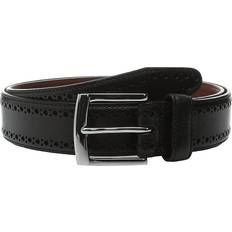 Elastane/Lycra/Spandex - Men Belts Johnston & Murphy Men's Perfed-Edge Belt Black