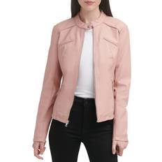 Guess pink leather jacket online