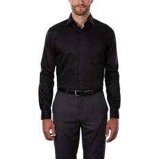 Shirts Van Heusen Men's Classic/Regular Fit Stretch Wrinkle Free Sateen Dress Shirt - Black