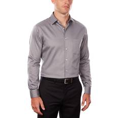 Men's Classic/Regular Fit Stretch Wrinkle Free Sateen Dress Shirt - Grey