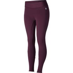 Poliamida Leggings Horze Active Women's Winter Riding Tights with Knee Patch Eggplant Dark purple 040 Women