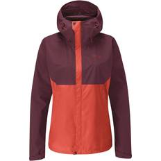 Bekleidung Rab Women's Downpour Eco Jacket Regenjacke Damen Deep Heather/Red Grapefruit