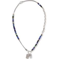 Pietra di Luna Gioielli John Hardy Men's Beaded Dog Tag Necklace - Silver/Multicolour