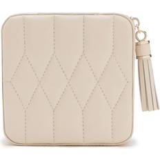 Caroline Zip Travel Jewellery Case - Ivory