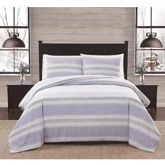 London Fog Plaid Flannel Collection Bedspread Blue (264.2x228.6cm)