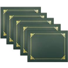 Gold Clipboards & Display Stands Office Certificate Holders, 8.75" Green/Gold, 25/Pack 65258-25PK