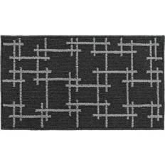 JVL Vector Machine Washable Doormat, 40X70Cm Black