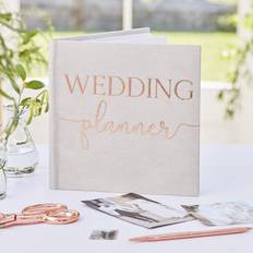 Goud Kalenders Ginger Ray Wedding Planner Suede Grijs 48 Pagina's