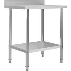 vidaXL Kitchen Work Table with Backsplash 80 x 60 x 93 cm