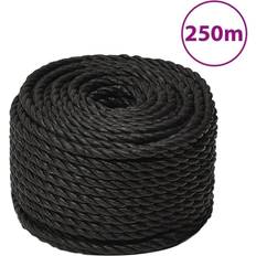 DIY Accessories vidaXL Arbeitsseil Schwarz 16 mm 250 m Polypropylen