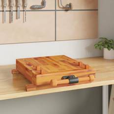 Workbench Tabletop with Vice 52 x 44 x 9.5 cm Solid Wood Acacia
