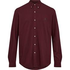 Polo ralph lauren rød skjorte Polo Ralph Lauren Featherweight Mesh Shirt Harvard Wine