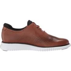 Men - Wide Fit Low Shoes Cole Haan 2.Zerøgrand Laser Wingtip - British Tan/Ivory