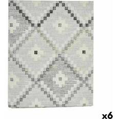 Grey Cloths & Tissues Kinvara Grey Thin Canvas Anti-Stain Rhombus 140 x 180 cm 6 Units Tablecloth Grey