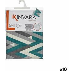 Rectangular Cloths & Tissues Kinvara Thin canvas Anti-stain Stripes Tablecloth Green